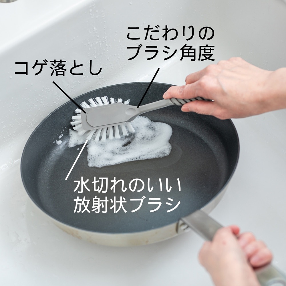 食器用ブラシ取り換え用 エコンフォートハウス ディッシュブラシ リフィル グレー2個入 洗剤 無添加 正規品  サスナブル サスティナブル エコ 天然 ナチュラル ノンケミカル 自然 ecomfortHouse