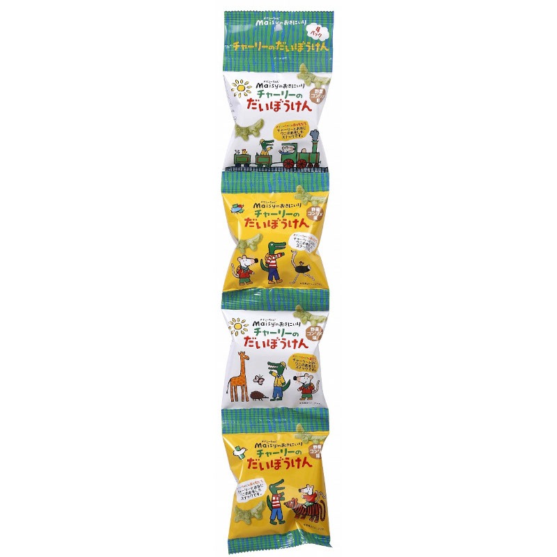お菓子 創健社 メイシーちゃんのおきにいり チャーリーのだいぼうけん 9g×4 正規品   保存料 無添加   赤ちゃん おやつ