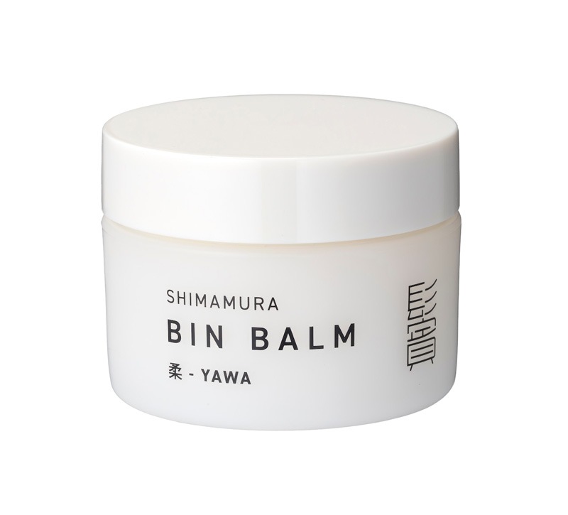 ヘアバーム シマムラ 鬢バーム（BIN BALM）30g 正規品 固-KATA 柔-YAWA 自然由来成分100% 天然精油100％ ハーバルシトラスの香り 鬢付け油 ヘアスタイリング剤 ナチュラル キープ力 ヘアワックス 固めない キャンデリラロウ モクロウ オリーブ果実油