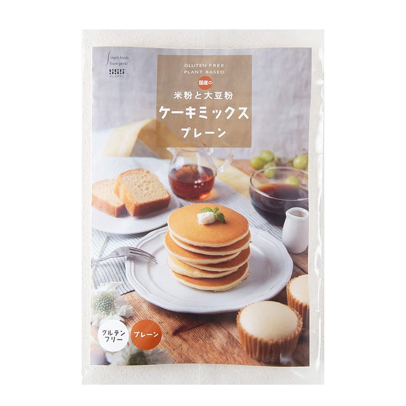 ケーキミックス げんきタウン 国産の米粉と大豆粉 ケーキミックス 110g グルテンフリー 正規品 国内産 保存料 無添加   米粉ケーキ 大豆粉