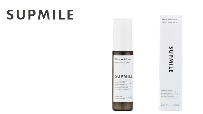 乳液 無添加 サプミーレ モイストヴェールクリーム 50ml Supmile 正規品 敏感肌 天然 ナチュラル ノンケミカル 自然 天然由来成分100% 日本製  植物由来スクワラン ツボクサ葉エキス 乳液状クリーム 保湿