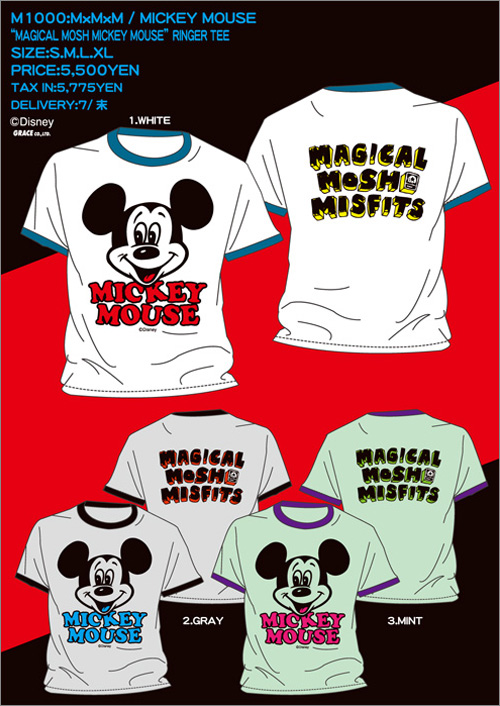 MICKEY MOUSE x MxMxM “MAGICAL MOSH MICKEY MOUSE” RINGER TEE