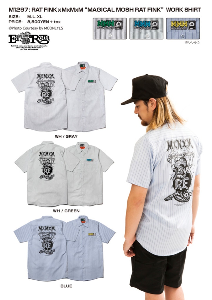 RAT FINK x MxMxM “MAGICAL MOSH RAT FINK” WORK SHIRT