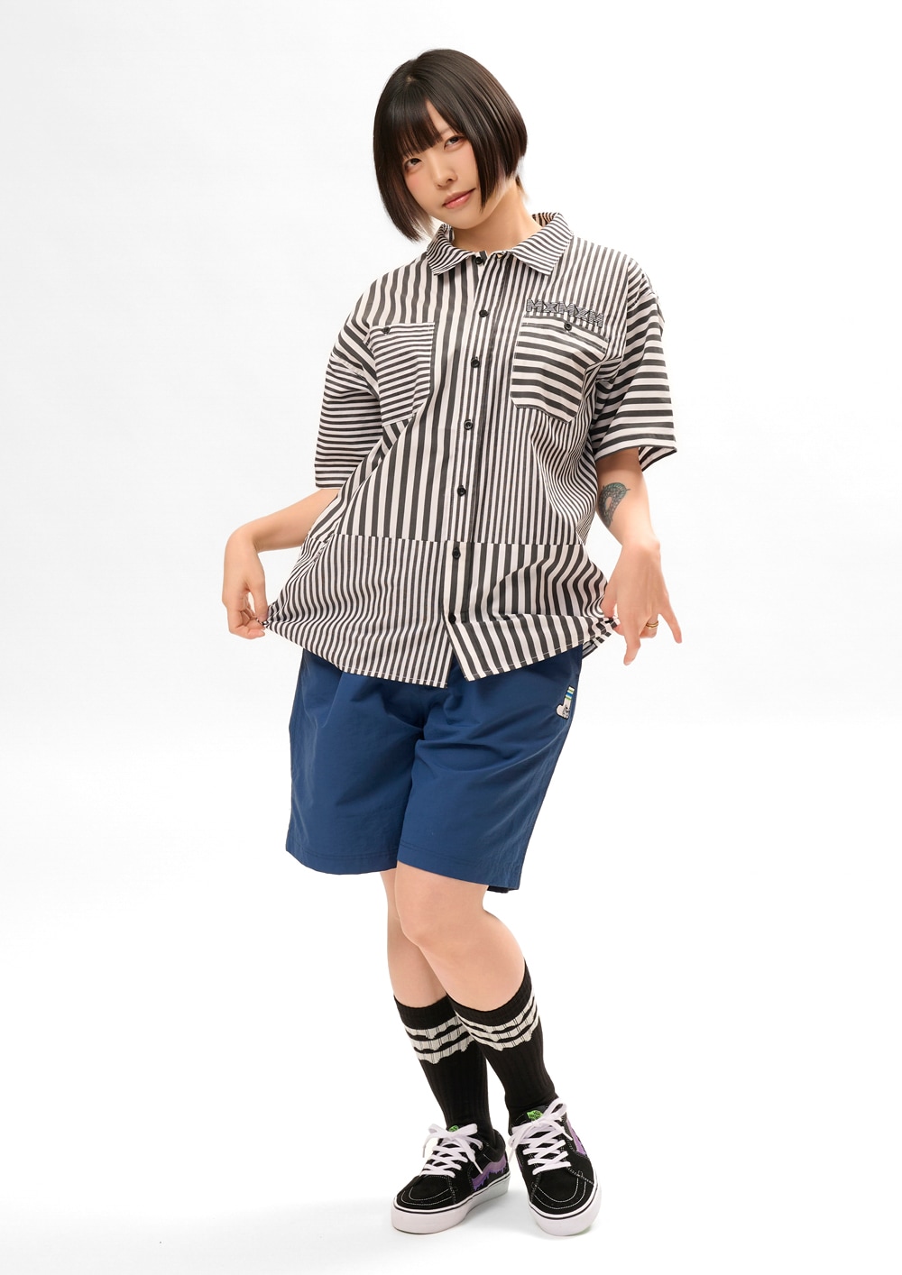ちぐはぐボーダーシャツ | ALL ITEMS | MxMxM WEBSHOP