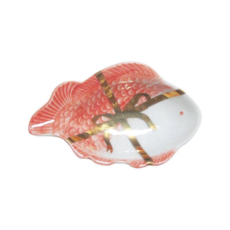 赤膚焼 魚型皿 MA3 MAME 吉祥魚形皿