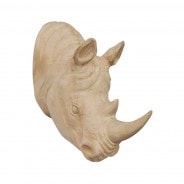 WOOD ANIMAL HEAD / Rhino