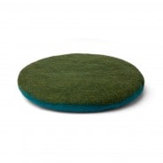 FELT ROUND CUSHION / GreenTurquoise