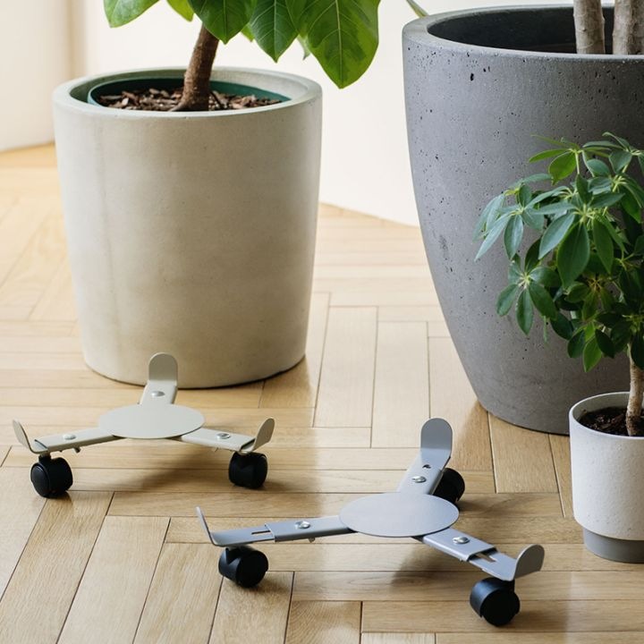 Iron Black 植木鉢 3点まとめ売り 台座２点付き IRON PLANTER STAND (2Color)