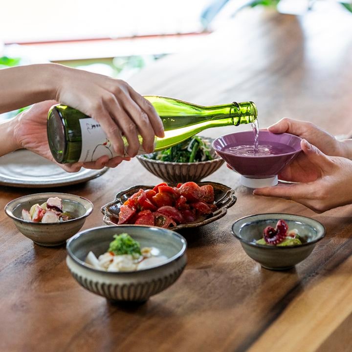 染付け酒杯 ツレヅレ ハナコ 酒器 「深水盃」