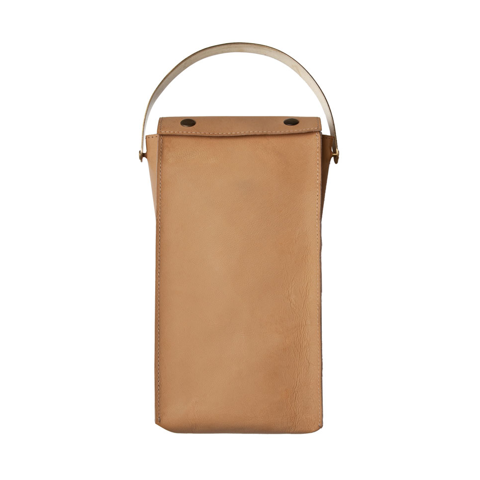 LEATHER TISSUE COVER / Natural