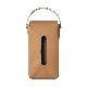 LEATHER TISSUE COVER / Natural
