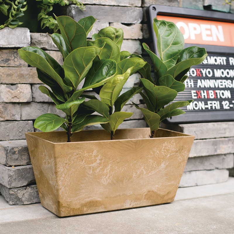 ART STONE CONTAINER SQUARE / Black