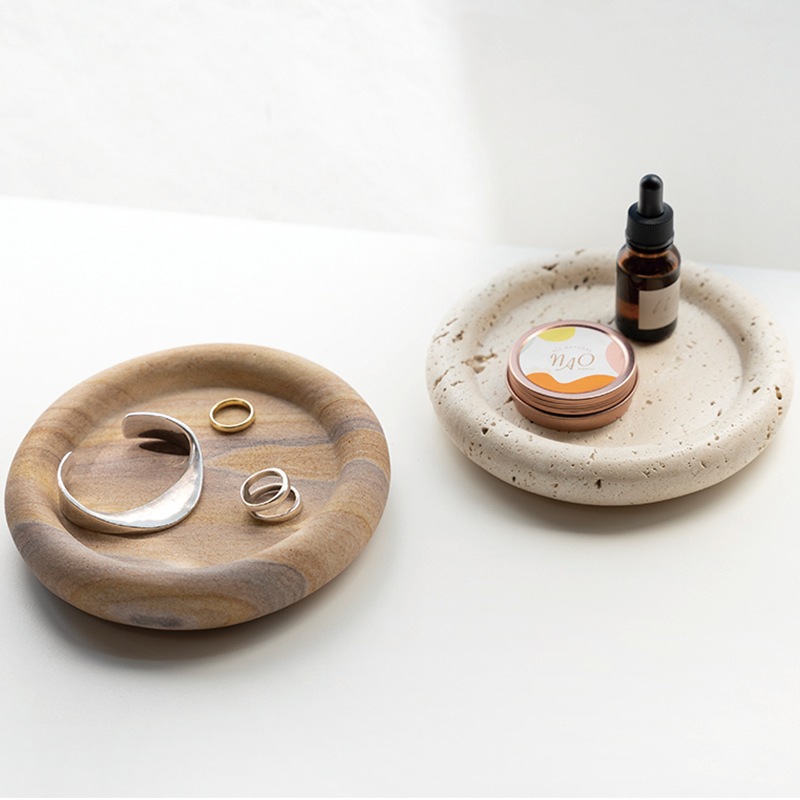 STONE CIRCLE TRAY (5Colors)
