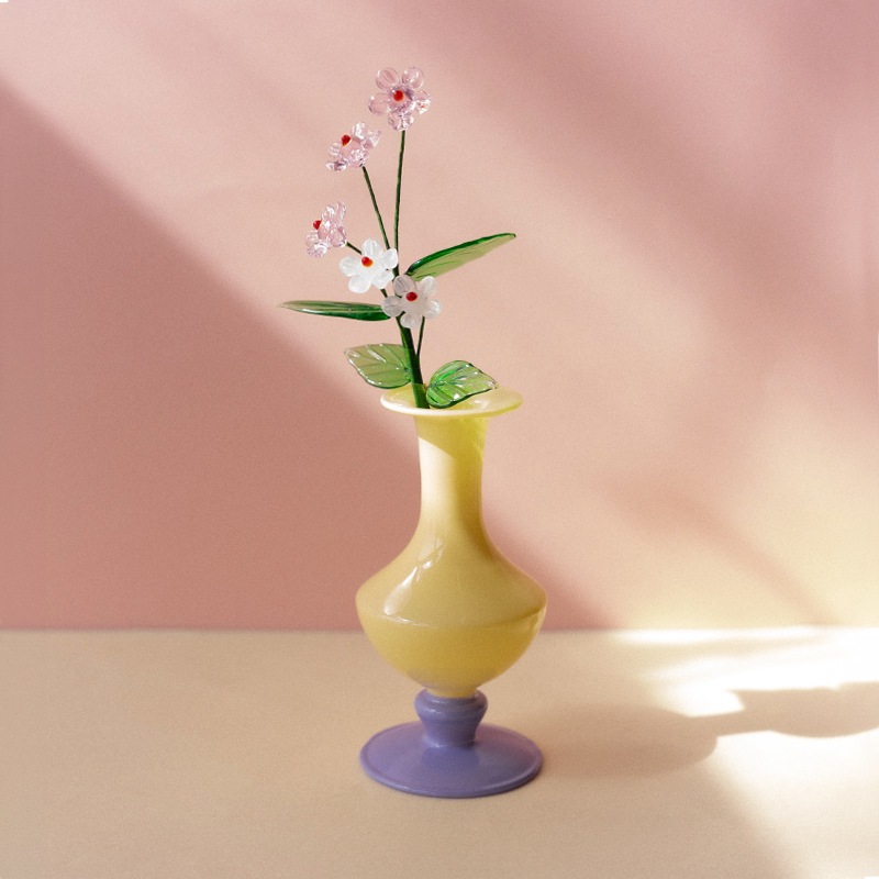��SET�����MINI VASE  -TWO TONE- �� ARTIFICIAL GLASS FLOWER 