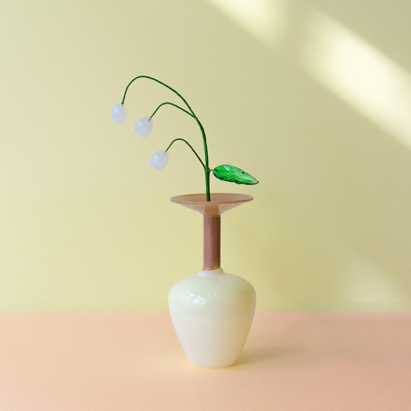 ��SET�����MINI VASE  -TWO TONE- �� ARTIFICIAL GLASS FLOWER 