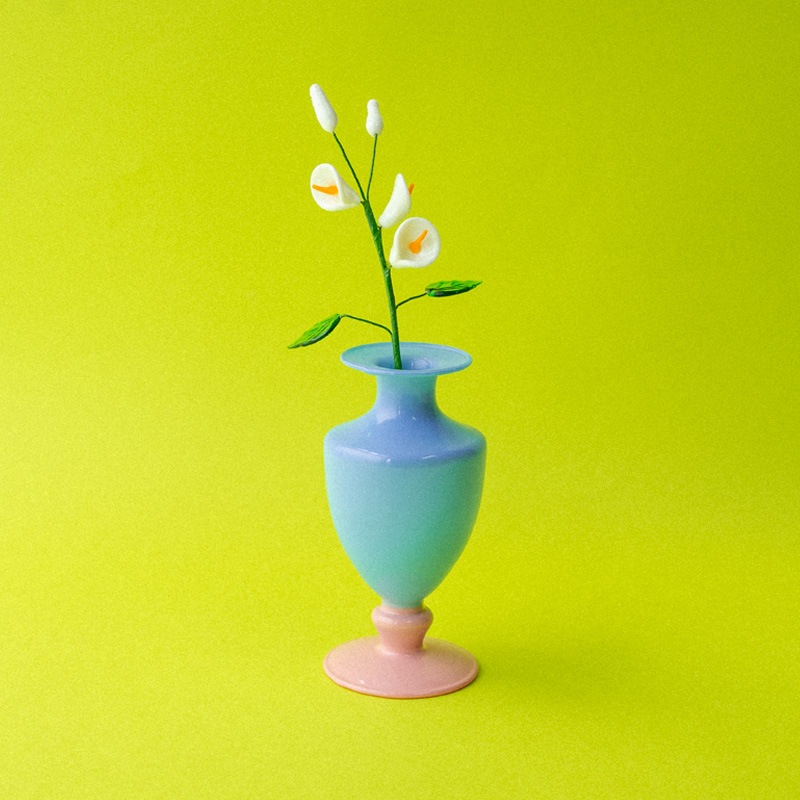 ��SET�����MINI VASE  -TWO TONE- �� ARTIFICIAL GLASS FLOWER 