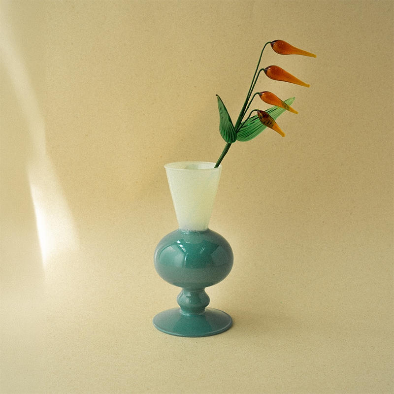 ��SET�����MINI VASE  -TWO TONE- �� ARTIFICIAL GLASS FLOWER 