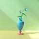 ��SET�����MINI VASE  -TWO TONE- �� ARTIFICIAL GLASS FLOWER 