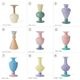 ��SET�����MINI VASE  -TWO TONE- �� ARTIFICIAL GLASS FLOWER 