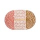 COTTON PLACE MAT Round / CoralPink��Brown