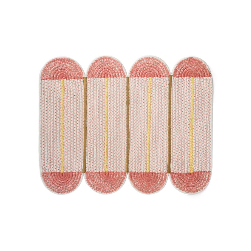 COTTON PLACE MAT 4Panel / Coral Pink