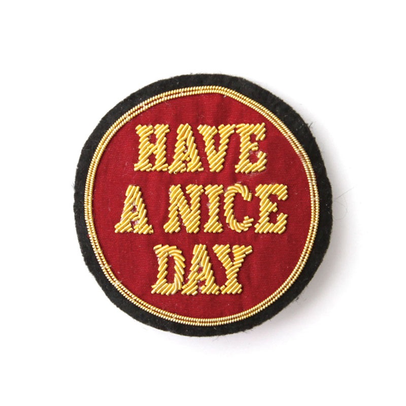 ��SALE��EMBLEM BADGE / HAVE A NICE DAY ��Red��