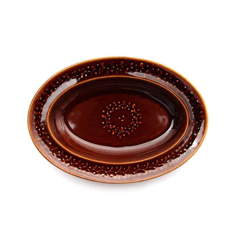 作家　スリップウェア　オーバル皿　２枚 DAYS OF KURAWANKA / スリップウェア - OVAL PLATE