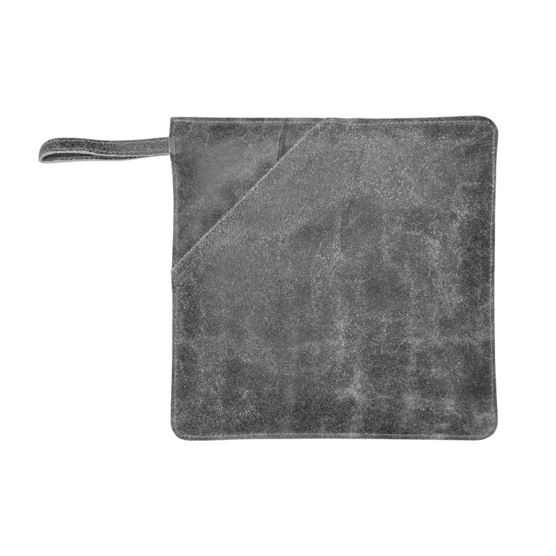 LEATHER POT STAND / Black