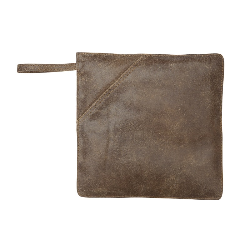 LEATHER POT STAND / Brown