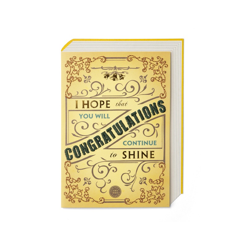 EMBROIDERY MESSAGE CARD / Congratulations