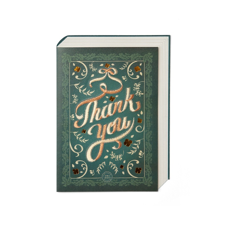 EMBROIDERY MESSAGE CARD / Thank You