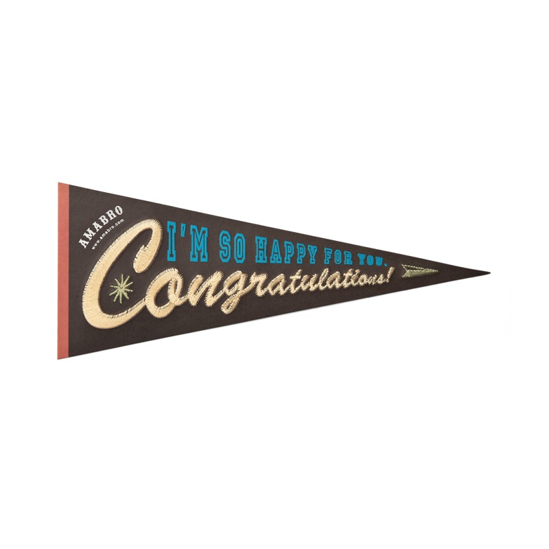 EMBROIDERY MESSAGE CARD -COLLEGE- / Congratulations