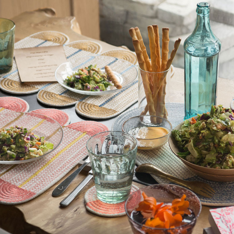 COTTON COASTER / Coral Pink