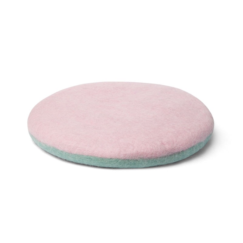 FELT ROUND CUSHION / Pink��Mint