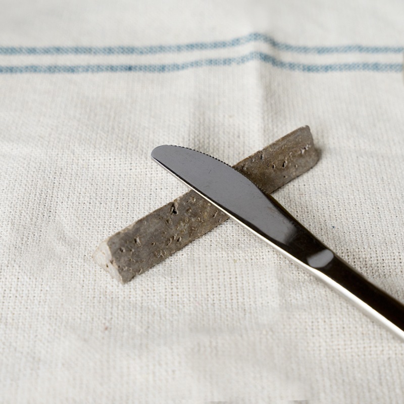 TRAVERTINE CUTLERY HOLDER -Triangle-