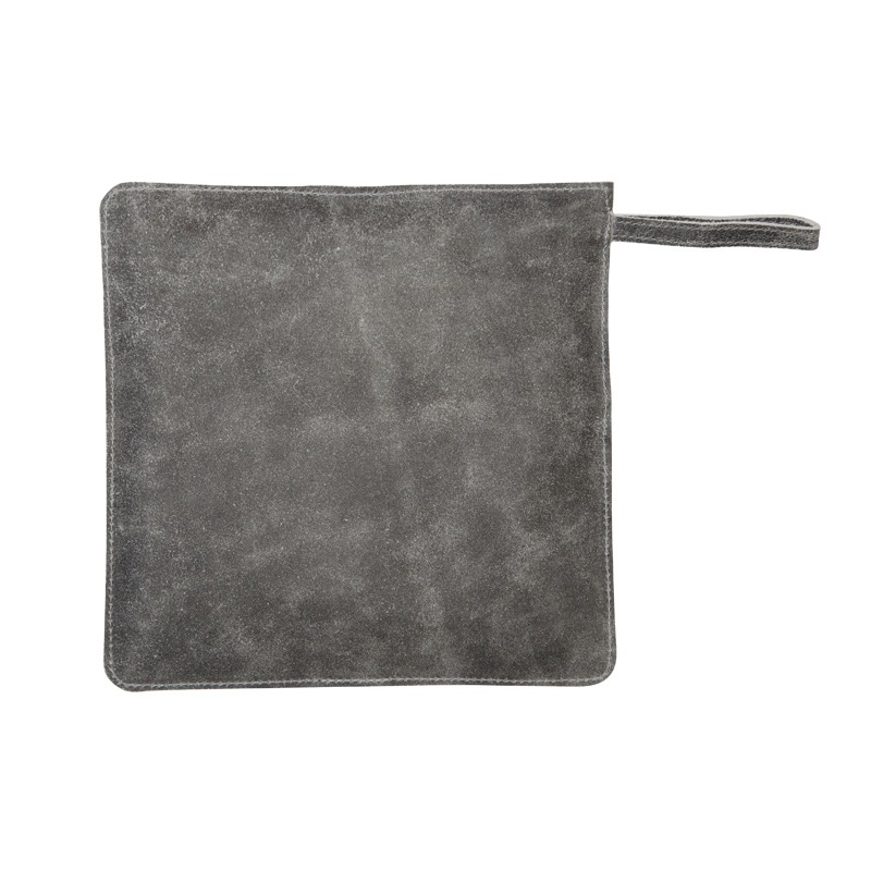 LEATHER POT STAND / Black