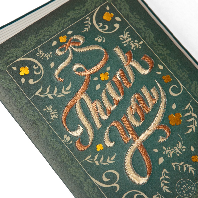 EMBROIDERY MESSAGE CARD / Thank You
