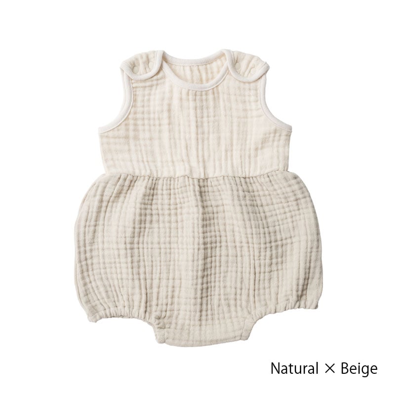 BAB GAUZE ROMPERS & BIB SET / 60cm
