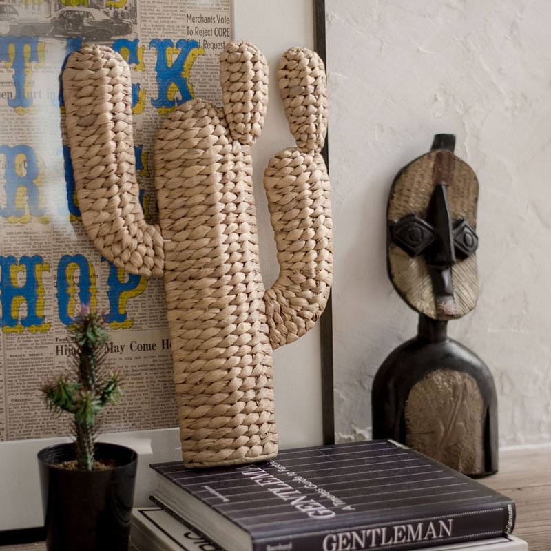 CACTUS BRAID Round Fan / Black