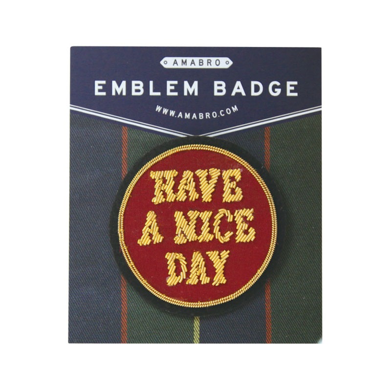 ��SALE��EMBLEM BADGE / HAVE A NICE DAY ��Red��