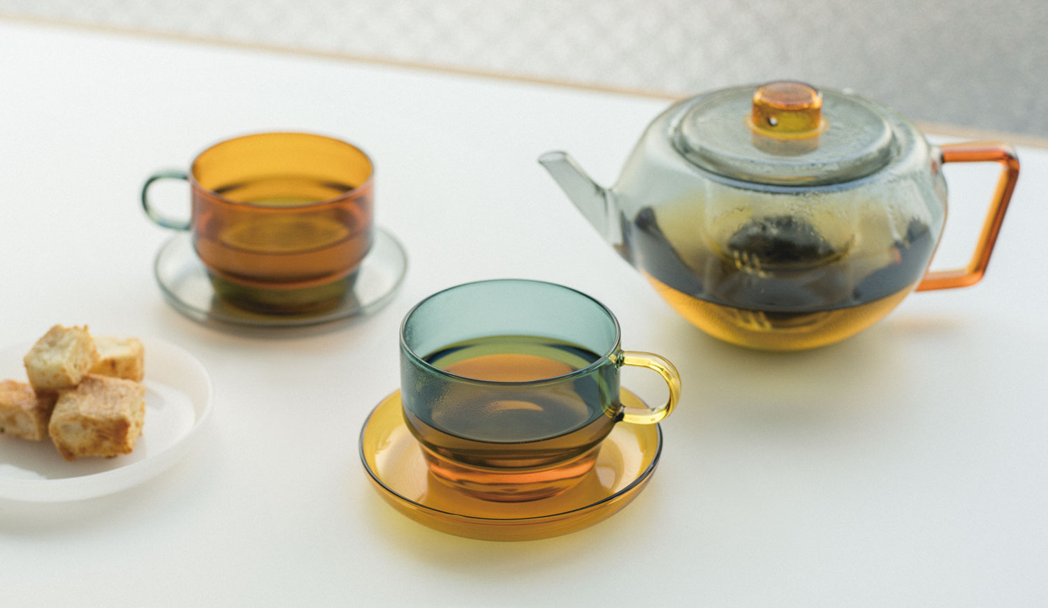GLASS TEA POT4Color)