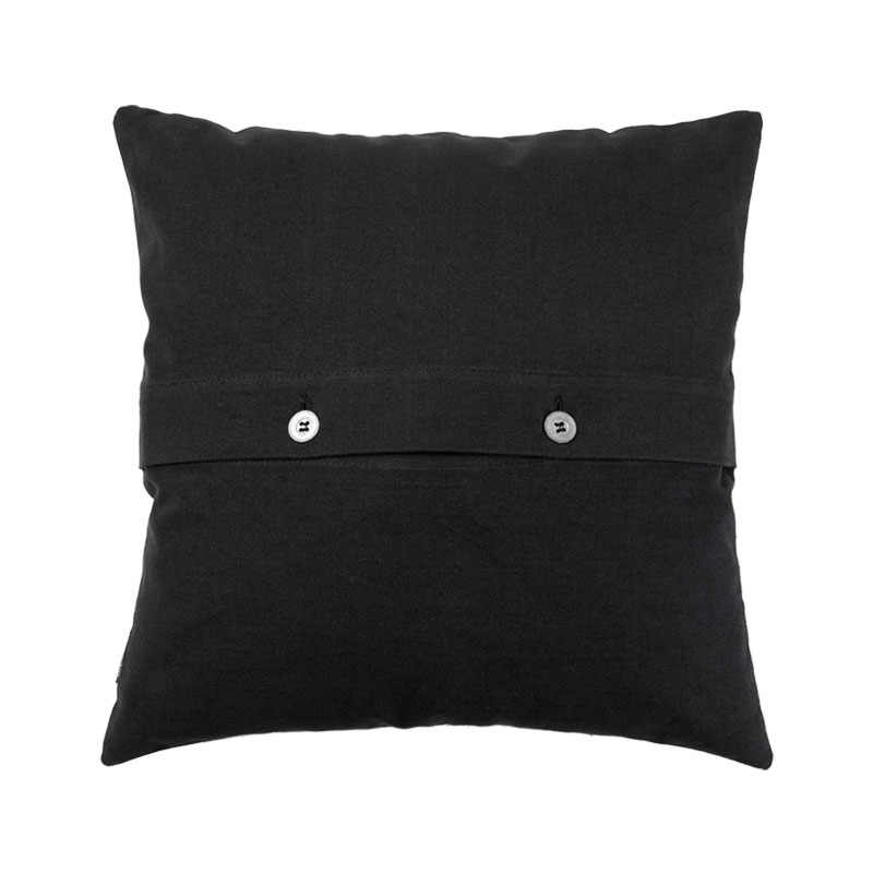 LEATHER CUSHION COVER / Black