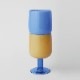 TWO TONE WINE GLASS (4color)