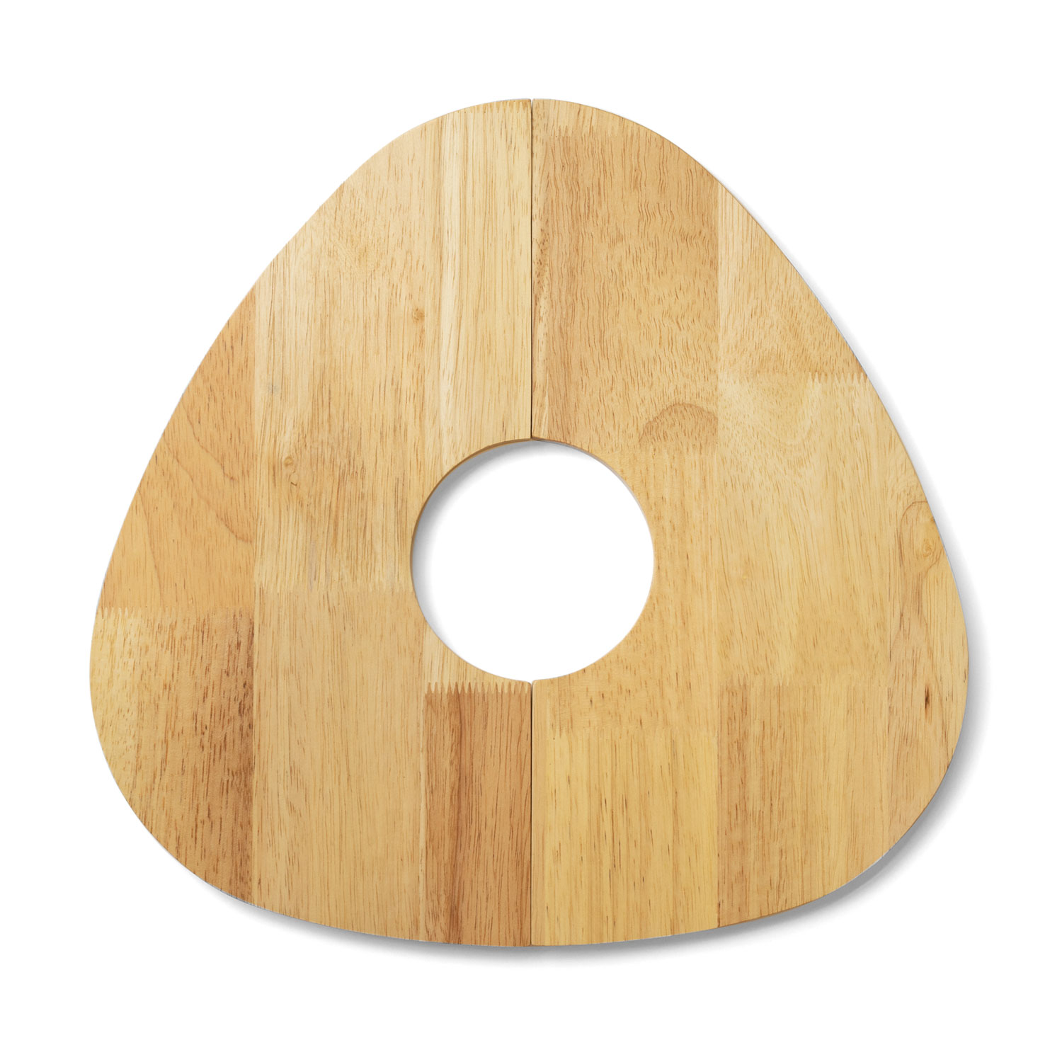 WOOD CIRCLE TRAY -Triangle Natural - 2color / 2size