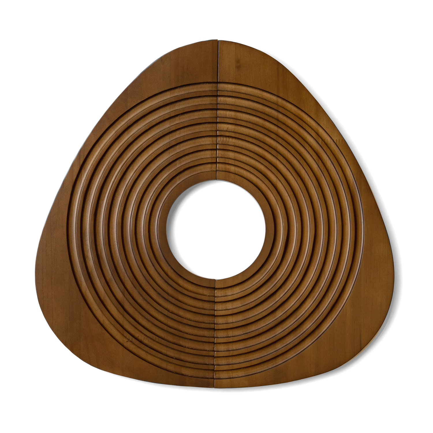 WOOD CIRCLE TRAY -Triangle Natural - 2color / 2size
