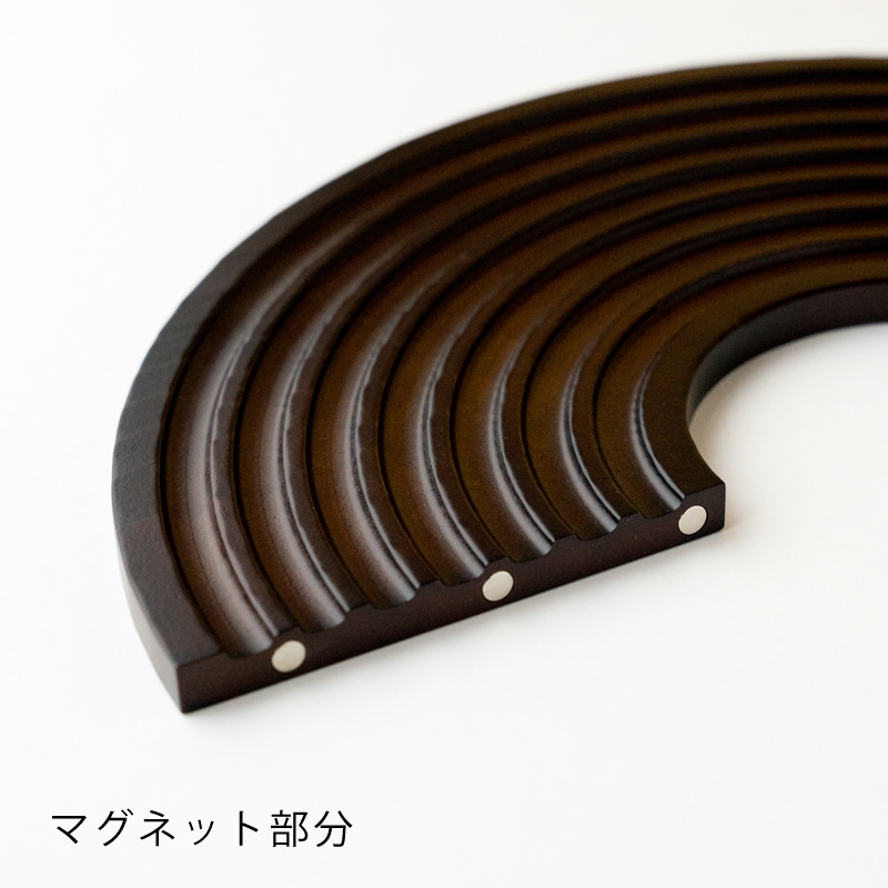 WOOD CIRCLE TRAY -Triangle Natural - 2color / 2size