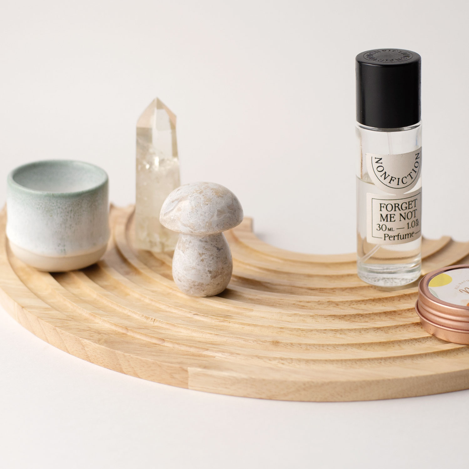 WOOD CIRCLE TRAY -Triangle Natural - 2color / 2size