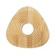 WOOD CIRCLE TRAY -Triangle Natural - 2color / 2size