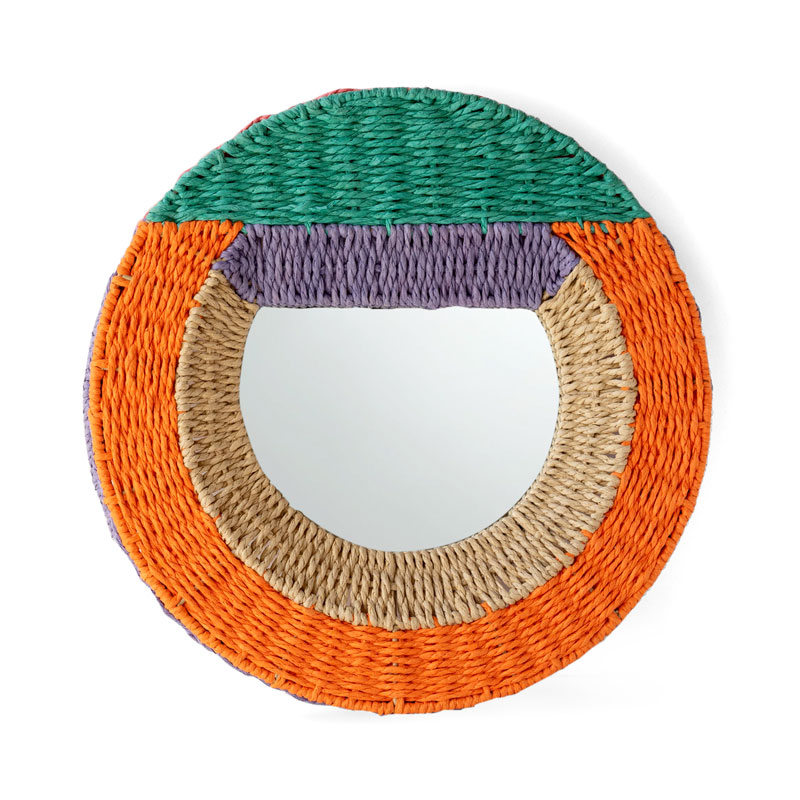 WEAVING WALL MIRROR��Circle / Rectangle (3color)