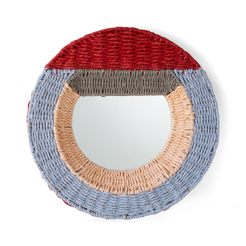 WEAVING WALL MIRROR��Circle / Rectangle (3color)